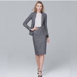 NWOT WHBM blazer suit with texture pencil skirt